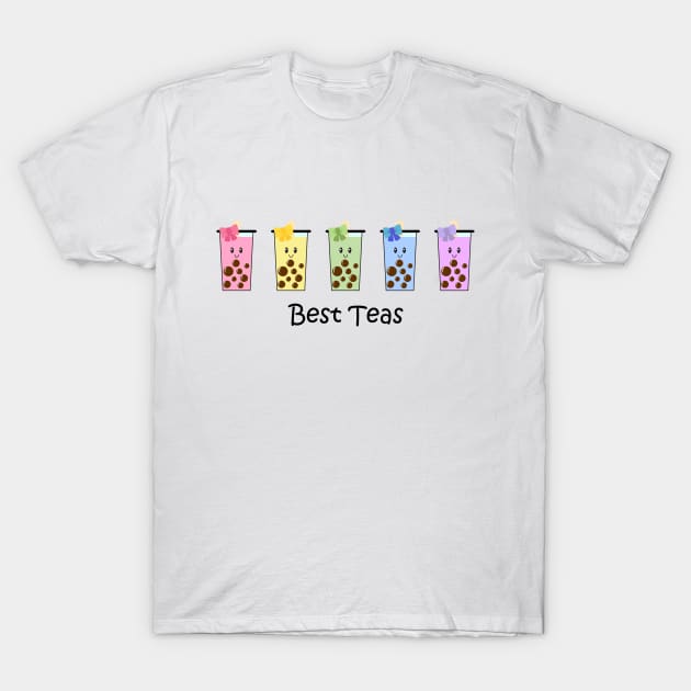 Best Teas Boba Funny Pun for Besties T-Shirt by Kelly Gigi